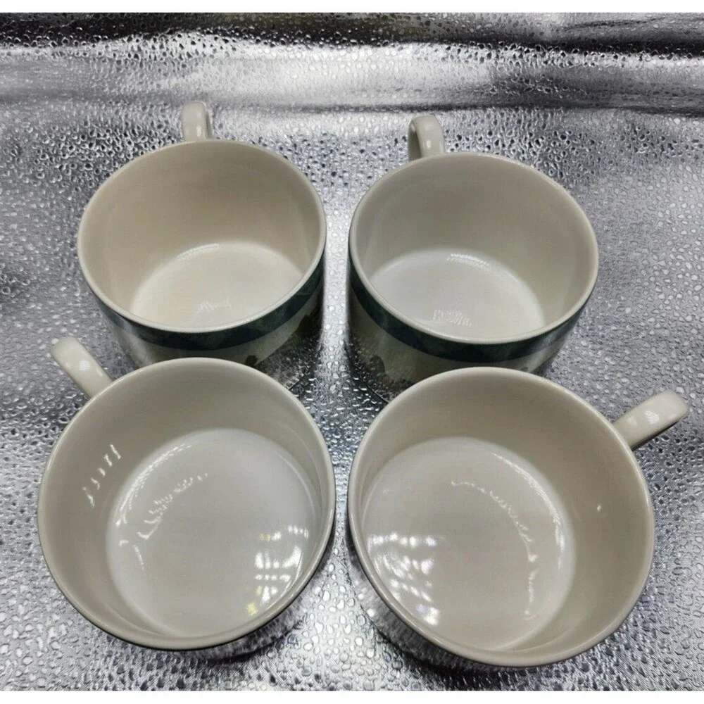 Farberware by Retroneu Country Life Cups/ Saucers Stoneware Hannah Green (8pc)